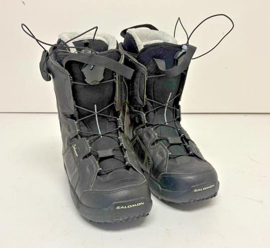 Salomon Vigil Auto-Fit Black Leather All-Mountain Snowboard Boots US 7 EU 39