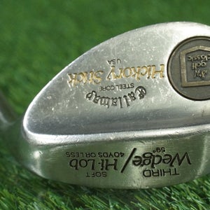 Callaway Hickory Stick 59 Hi-Lob Wedge Steel Core Third Wedge RH ~ CRACK READ!!