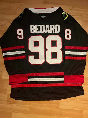 Connor Bedard Chicago Blackhawks Hockey Men's Jersey Stitched Size 54