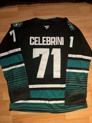 Macklin Celebrini San Jose Sharks Hockey Men's Jersey Stitched Size 54