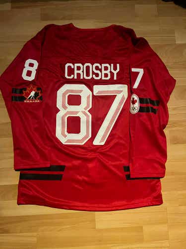 Sidney Crosby Team Canada Olympic Hockey Men's Jersey Stitched Size L