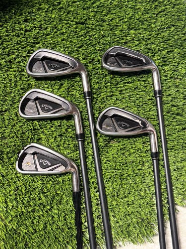 Callaway X2 Hot Iron Set 6-PW 55g Senior A Flex Graphite Shafts Right Handed