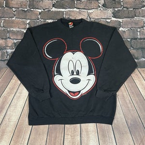 Vintage Mickey Mouse Unlimited Jerry Leigh Black Graphic Sweatshirt Size L/XL