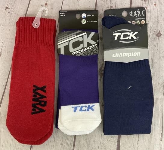 Multi-Brand Multi-color Athletic Sock 3-Pack Large