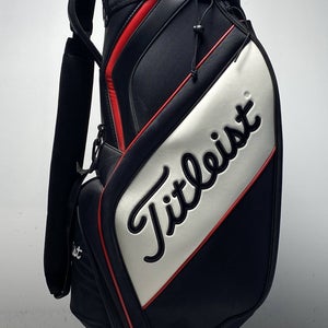 Titleist Display Staff Golf Bag Black/Red/White 6-Way Divide Strap Golf Bag