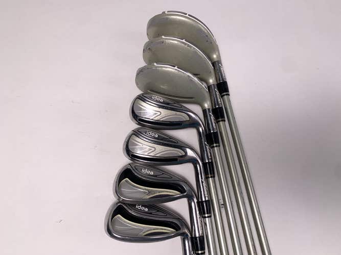 Adams Idea Womens 2014 Hybrid Iron Set 4-PW+SW Idea UltraLite 50g Ladies RH