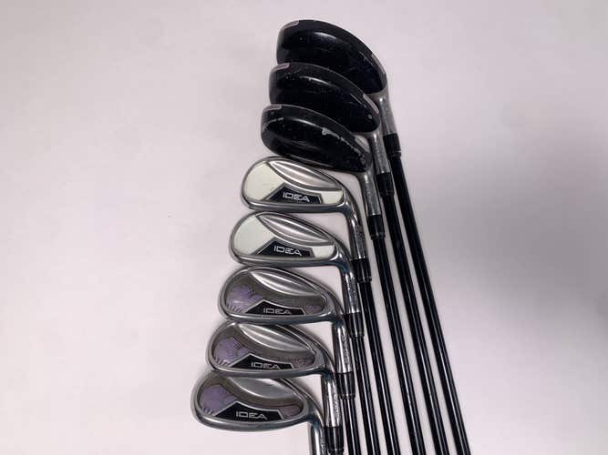Adams Idea A7 OS Hybrid Iron Set 4-PW+SW Grafalloy Idea Womens 50g Ladies RH