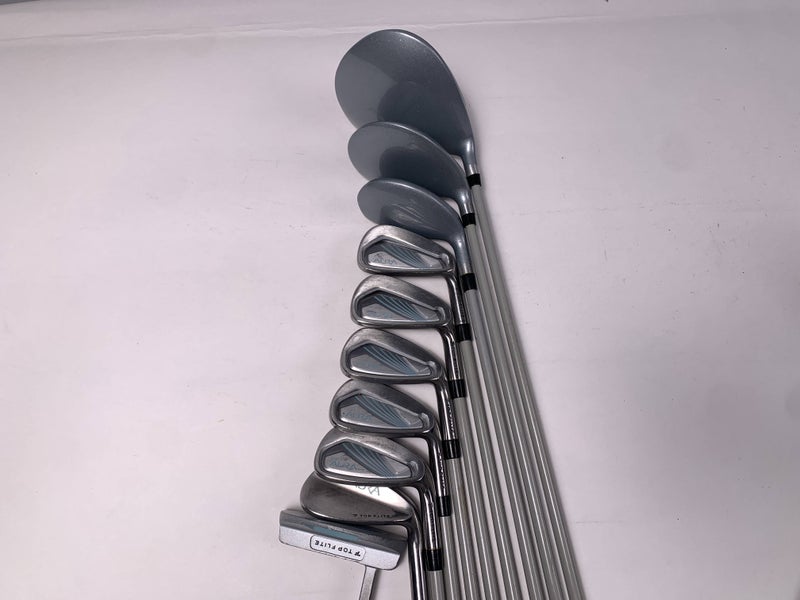 Top Flite Aura Club Set Driver 3W 5H 6-PW SW Putter Aura Ladies Graphite RH