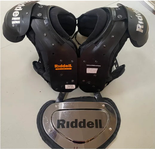 Riddell Blaze Shoulder Pads w/Back Plate, Youth Large