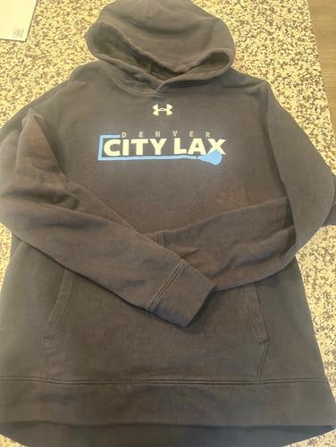 Under Armour CityLax team hoodie black mens L large Denver