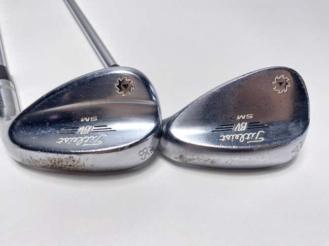 Titleist Vokey SM7 Tour Chrome Wedge Set 54* 8 58* 14 Wedge Steel Mens RH