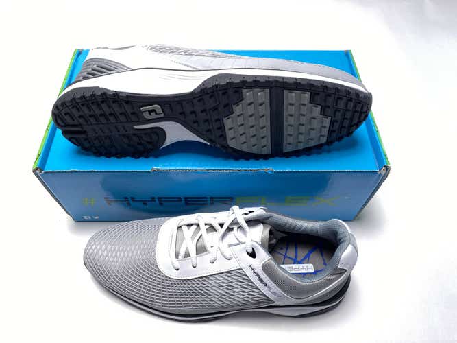 FootJoy HyperFlex Fitness Trainer Shoes White Gray Men's SZ 9 (62800)