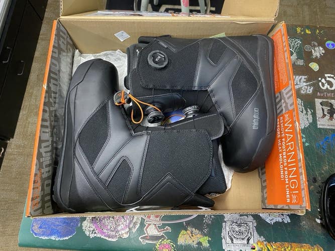 ThirtyTwo MISMATCH Lashed Double Boa Snowboard Boots Men, Size US 10 & 9 Black - See DESCRIPTION!