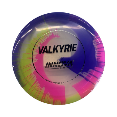 Used Innova CHAMP TIE DYE VALKYRIE Disc Golf Driver Yellow 10299-S000304541