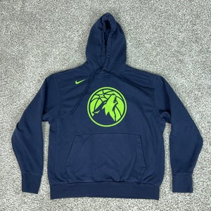 Minnesota Timberwolves Hoodie Mens Large Blue NBA Basketball Nike Sweatshirt