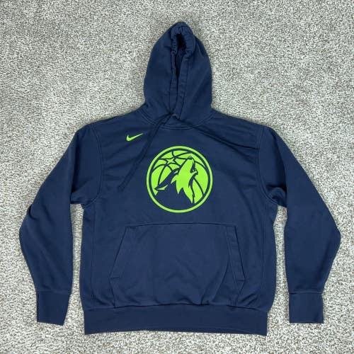 Minnesota Timberwolves Hoodie Mens Large Blue NBA Basketball Nike Sweatshirt