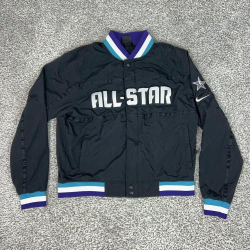 NBA All Star Game Jacket Mens Large Black NBA Basketball Nike Zip Warmup 2019