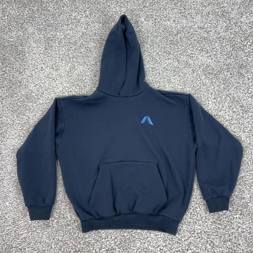 Adidas Hoodie Mens Small Navy Trefoil Logo Sweatshirt Anthony Edwards Basketball