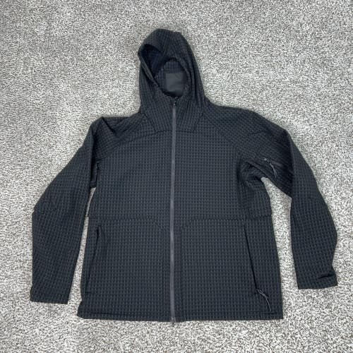 Lululemon Jacket Mens XL Black Hooded Windbreaker Full Zip Water Repellent Top