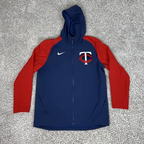 Minnesota Twins Jacket Mens Large Blue Red MLB Baseball Nike Therma Fit Full Zip