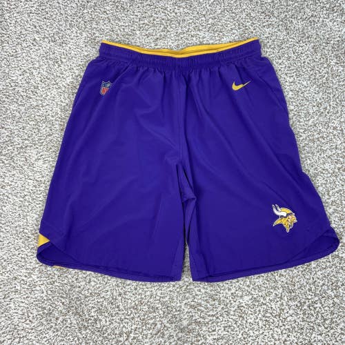 Minnesota Vikings Shorts Mens XL Purple NFL Football Nike Dri Fit On Field Sport