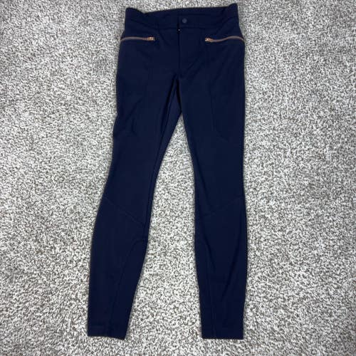 Athleta Pants Womens 4 Navy Moto Skinny Ponte Moto 2 Stretch Knit Casual Work