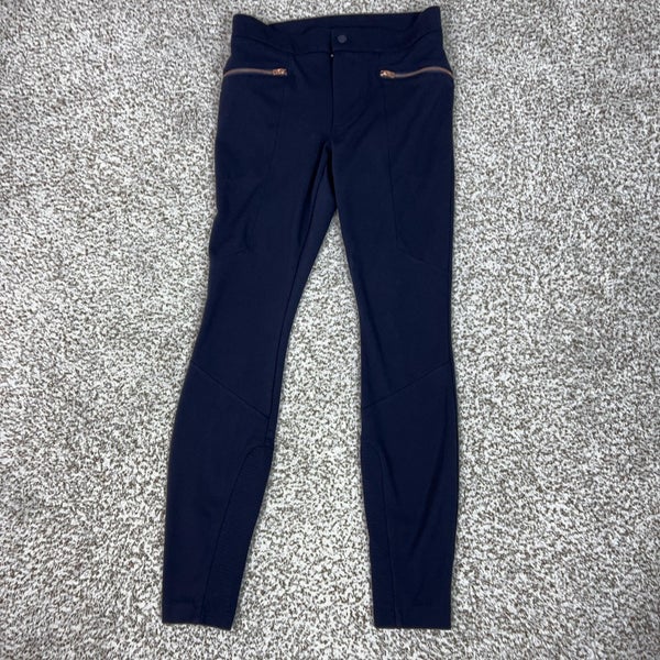 Athleta Pants Womens 4 Navy Moto Skinny Ponte Moto 2 Stretch Knit Casual Work