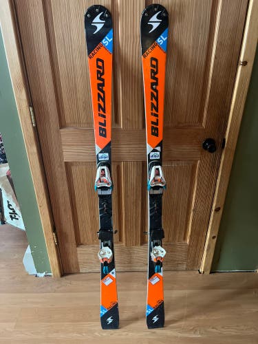 Unisex 2018 Blizzard  SL FIS 156 cm Racing Skis With Bindings Max Din 13 (Used)