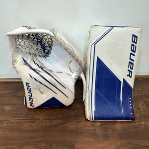 2022 Bauer Mach Blocker and 2024 Bauer Hyperlite 2 Glove (Used)