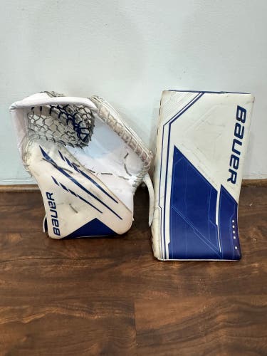 2022 Bauer Mach Blocker and 2024 Bauer Hyperlite 2 Glove (Used)