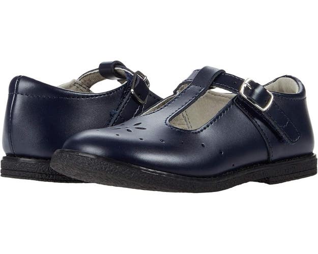 FootMates BTS Sherry Flat Girls US 3.5 Navy Blue Leather Mary Jane HAWK1566