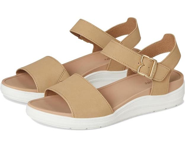 Dr. Scholl's Time Off Sky Sandals Women's US 6.5 Honey Tan Faux Leather HAWK1393