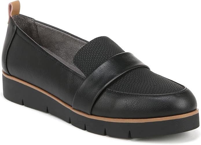 Dr. Scholl's Webster Loafers Womens US 7.5 Black Slip On Platform Shoes HAWK1608