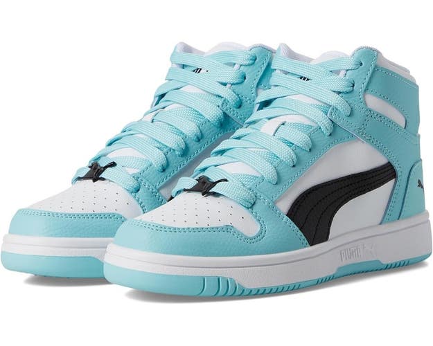 Puma Rebound Layup 404199-01 Sneakers Kids 6.5 White Lifestyle Shoes HAWK1480