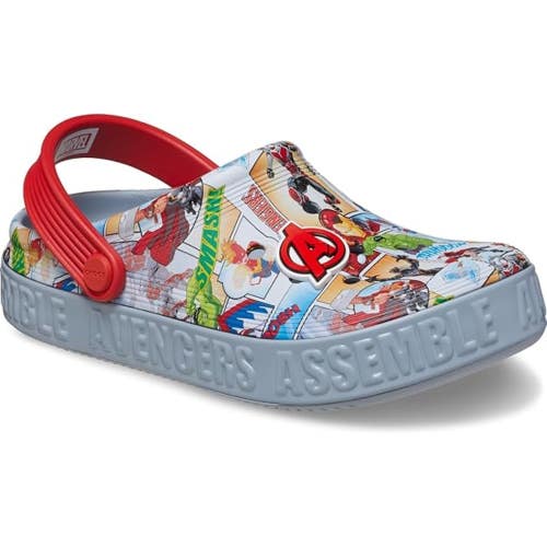 Crocs Avengers Off Court 209943-0ID Clogs Kids 2 Blue Gray Casual Shoes HAWK1278