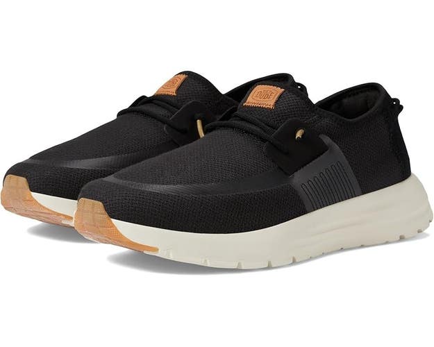 Hey Dude Sirocco Sneaker Men's US 13 Black Slip-On Casual Shoes HAWK1395