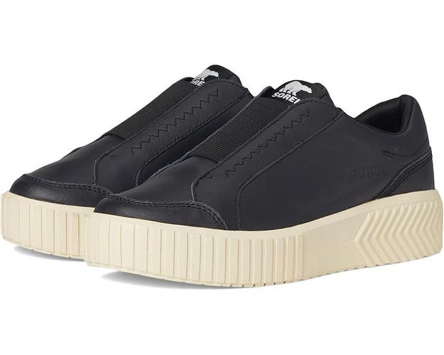 SOREL Ona Avetm 2131741010 Sneakers Women's US 8 Black Leather Shoes HAWK1634