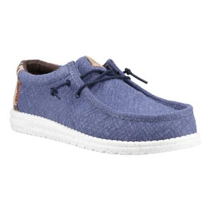 Hey Dude Wally Palm Jute Men's US 8 Blue 2-Eye Moc Toe Casual Shoes HAWK1628