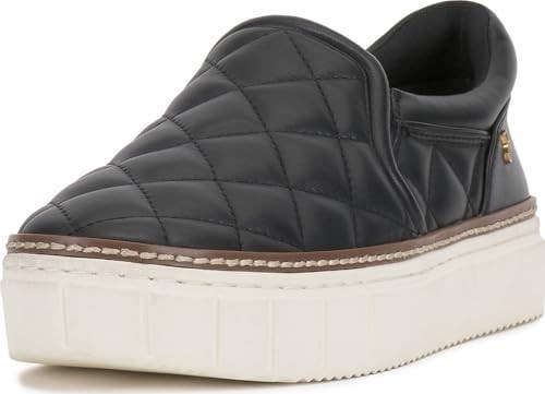 Vince Camuto Romie Sneaker Women's 12 Black Quilted Slip-on Platform HAWK1405