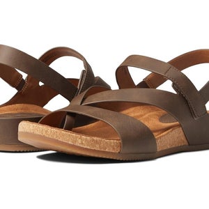 EuroSoft Gianetta Sandals Women's US 8 Mocha Nubuck Toe Loop Strappy HAWK1347