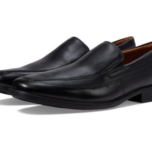Clarks Tilden Free Loafers Men's US 9.5 Black Leather Casual Shoes HAWK1576