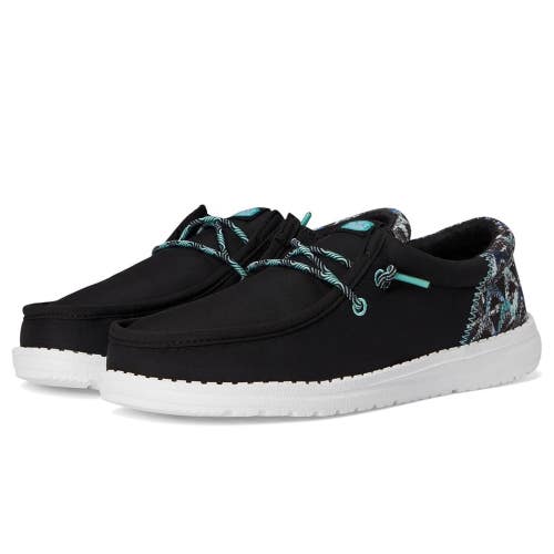 Hey Dude Wally Funk Sharks 43750-0C4 Kids 3 Black Slip-On Comfort Shoes HAWK1471