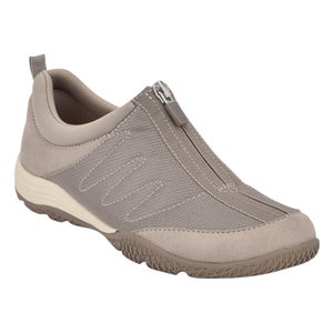 Easy Spirit Bestrong Sneaker Women's 8.5 Taupe Center Zip Walking Shoes HAWK1285