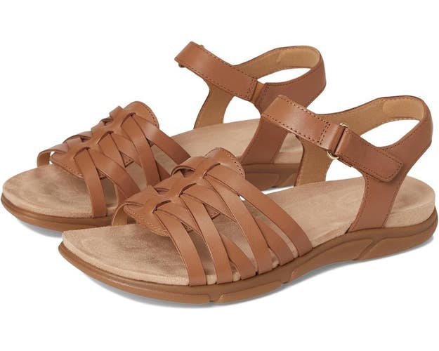 Easy Spirit Marlene Sandals Women's US 7.5 Brown Faux Leather Strappy HAWK1560