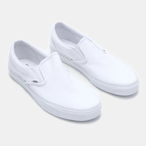Vans Classic VN000EYEW001 Sneakers Men's 5.5 White Canvas Slip On Shoes HAWK1292