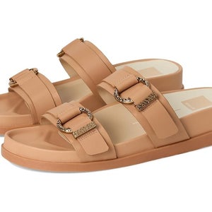 Dolce Vita Soya Sandals Women's US 8 M Light Tan Leather Dual Strap HAWK1400