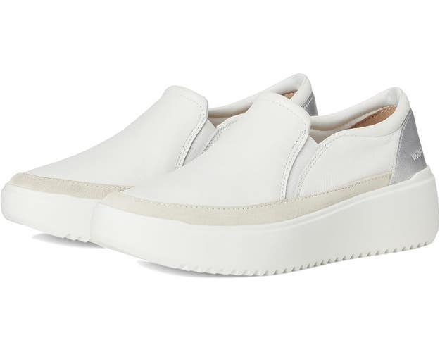 Vionic Kearny Sneakers Womens US 9 White Leather Slip On Platform Shoes HAWK1632