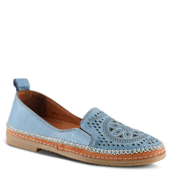 Spring Step Ingrid Loafers Women's US 9 Blue Leather Comfort Shoes HAWK1583