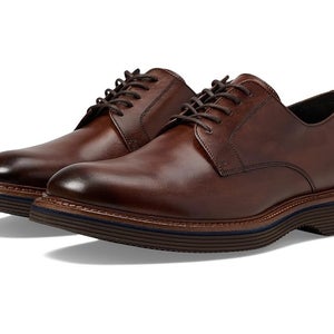 Johnston & Murphy Jenson Derby Mens US 12 Brown Leather Plain Toe Shoes HAWK1617