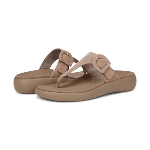 Vionic Activate I8702L1-020 Flip Flop Womens US 10 Taupe Suede Sandals HAWK1627